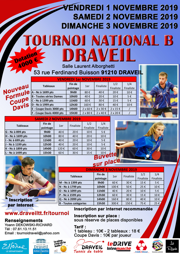 Tournoi National B De Draveil – Ping Paris 14